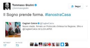 Il tweet di Giulini