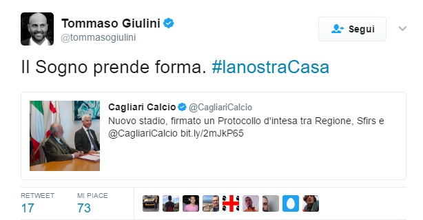 Il tweet di Giulini