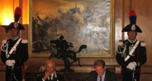 Da sinitra: il Comandante Generale dell'Arma dei Carabinieri, Tullio Del Sette, e il Presidente della FMI, Giovanni Copioli
